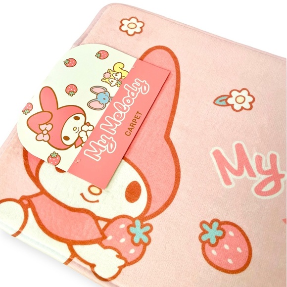 My Melody Pink Floor Mat for Bedroom Bathroom Sanrio Non-Slip Bath Soft Rug NEW - Picture 2 of 3